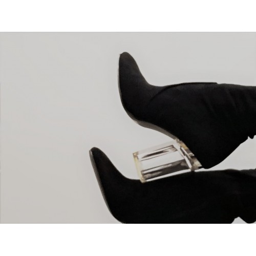 Stivale donna lungo gamba nero tacco...