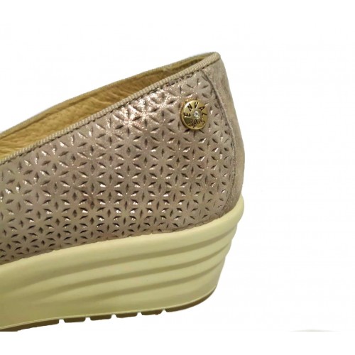 Scarpa donna zeppa vera pelle Enval...