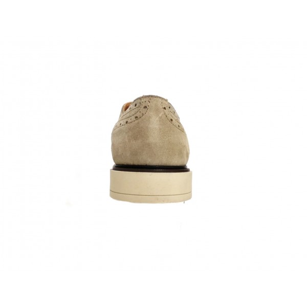 Scarpa uomo inglesina allacciata beige chiaro Made in Italy