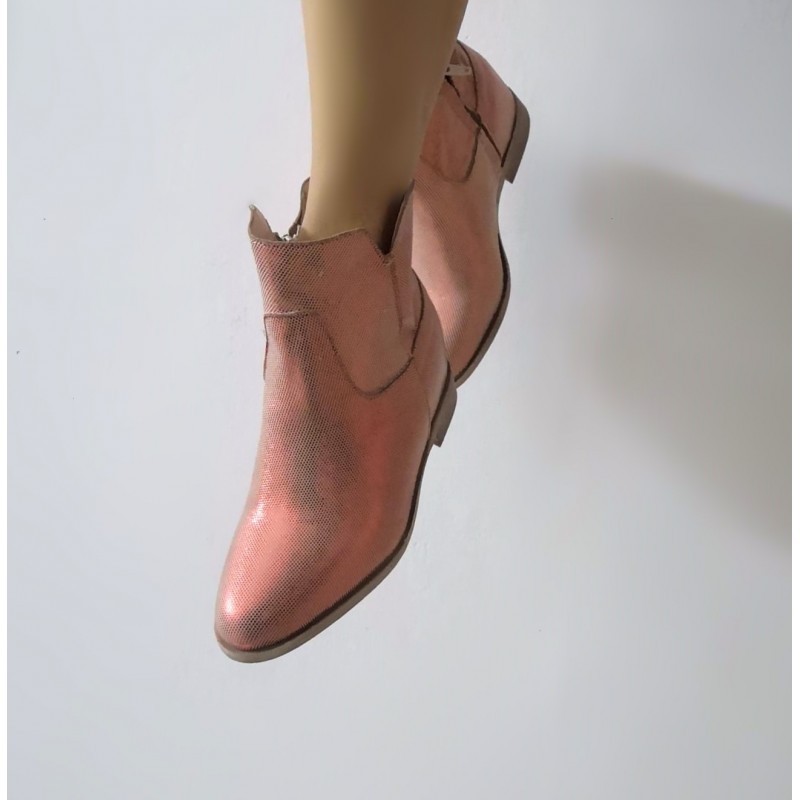 Stivaletto donna pella laminata con...