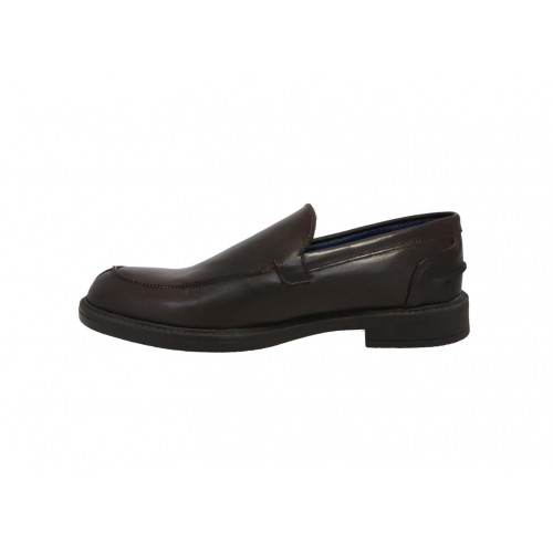 Mocassino uomo vera pelle marrone Made in Italy