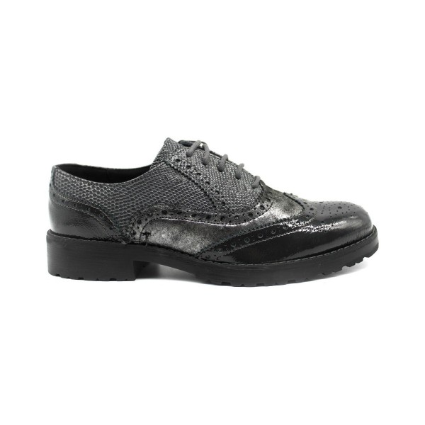 Scarpe donna modello inglese IGI&CO pelle con inserti in vernice