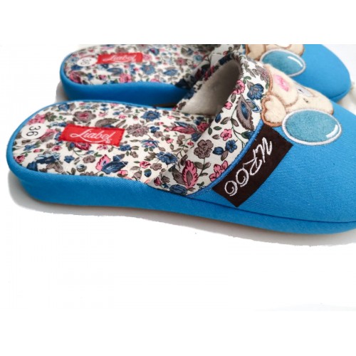 Liabel ciabatte donna cotone azzurro...