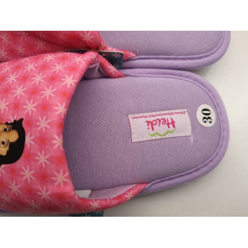 Ciabatte bambina in cotone rosa con...