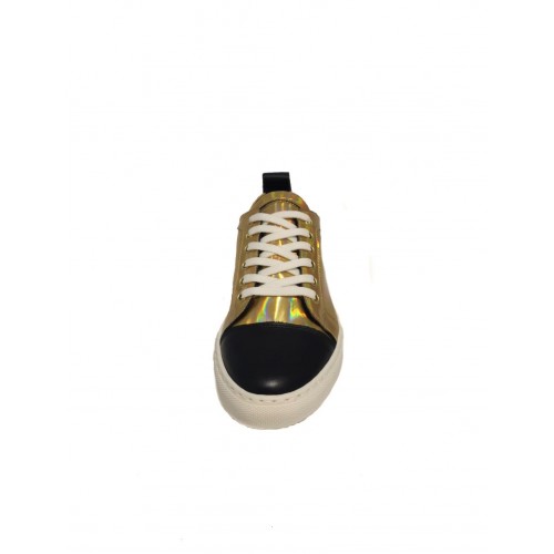 Sneakers donna Esclusive laminato oro...