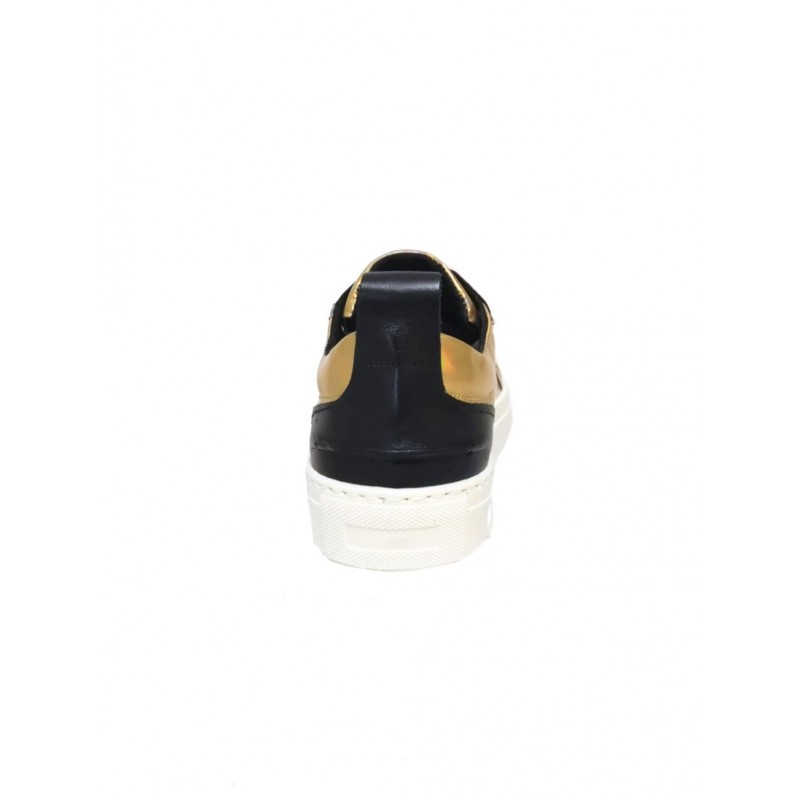 Sneakers donna Esclusive laminato oro...