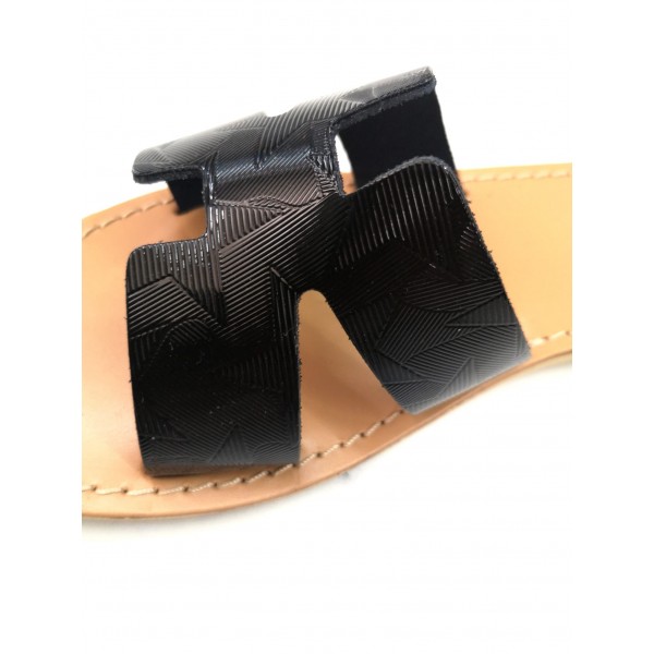 Scalzato donna cuoio Made in Italy fascia nera